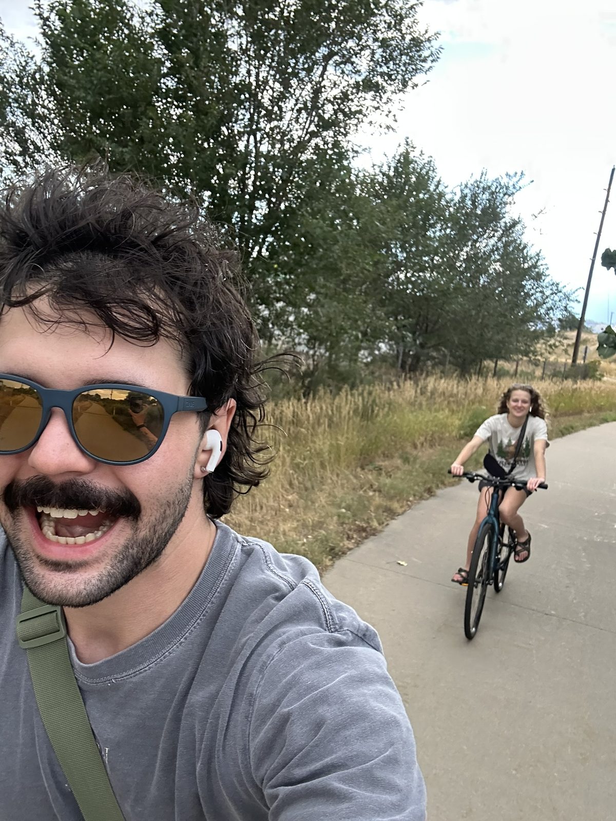 Out on a bike ride with a friend